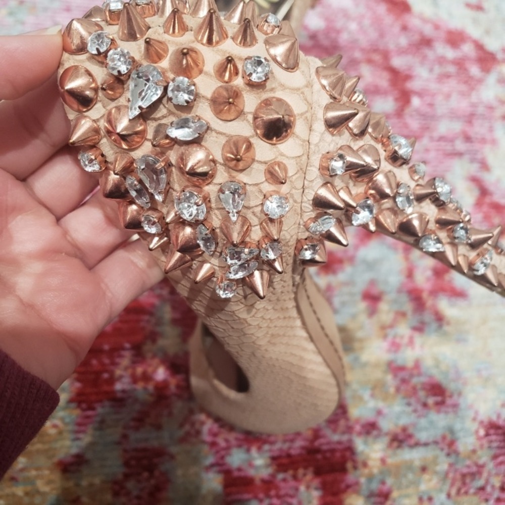 Crystals & Spikes Soft Pink Sam Edelman Heels